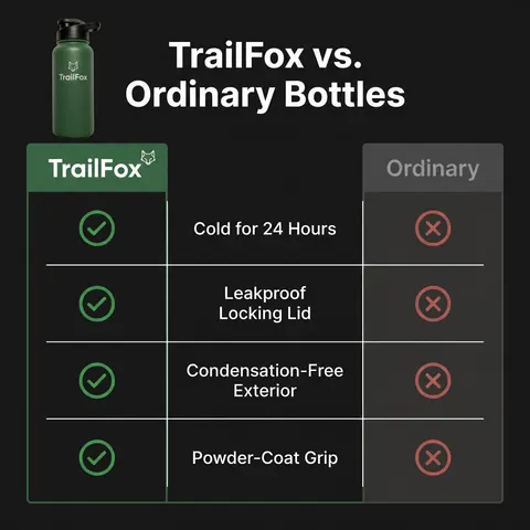 Generated comparison table vs ordinary bottles